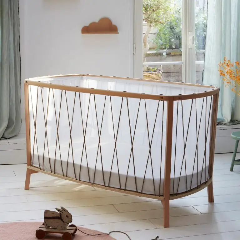 CHARLIE CRANE - Lit KIMI 120 Avec Matelas Coco Naturel + Surmatelas + Lacets Hazelnut