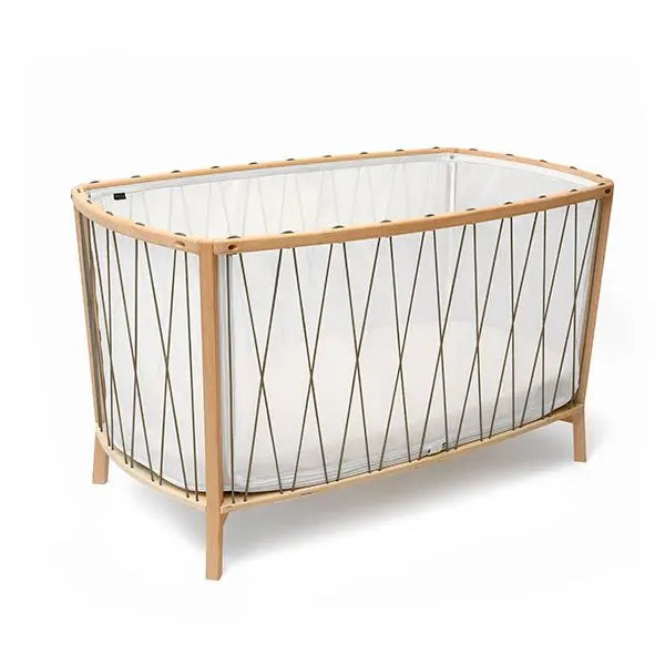 CHARLIE CRANE - Lit KIMI 120 Avec Matelas Coco Naturel + Surmatelas + Lacets Hazelnut