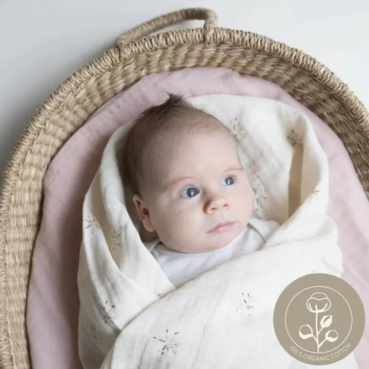 FABELAB - Maxi Lange en Coton Biologique - Rainbow Sky 120 x 120 cm