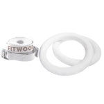 FITWOOD - Anneaux De Gymnastique Miniatures - Blancs Et Sangles Blanches