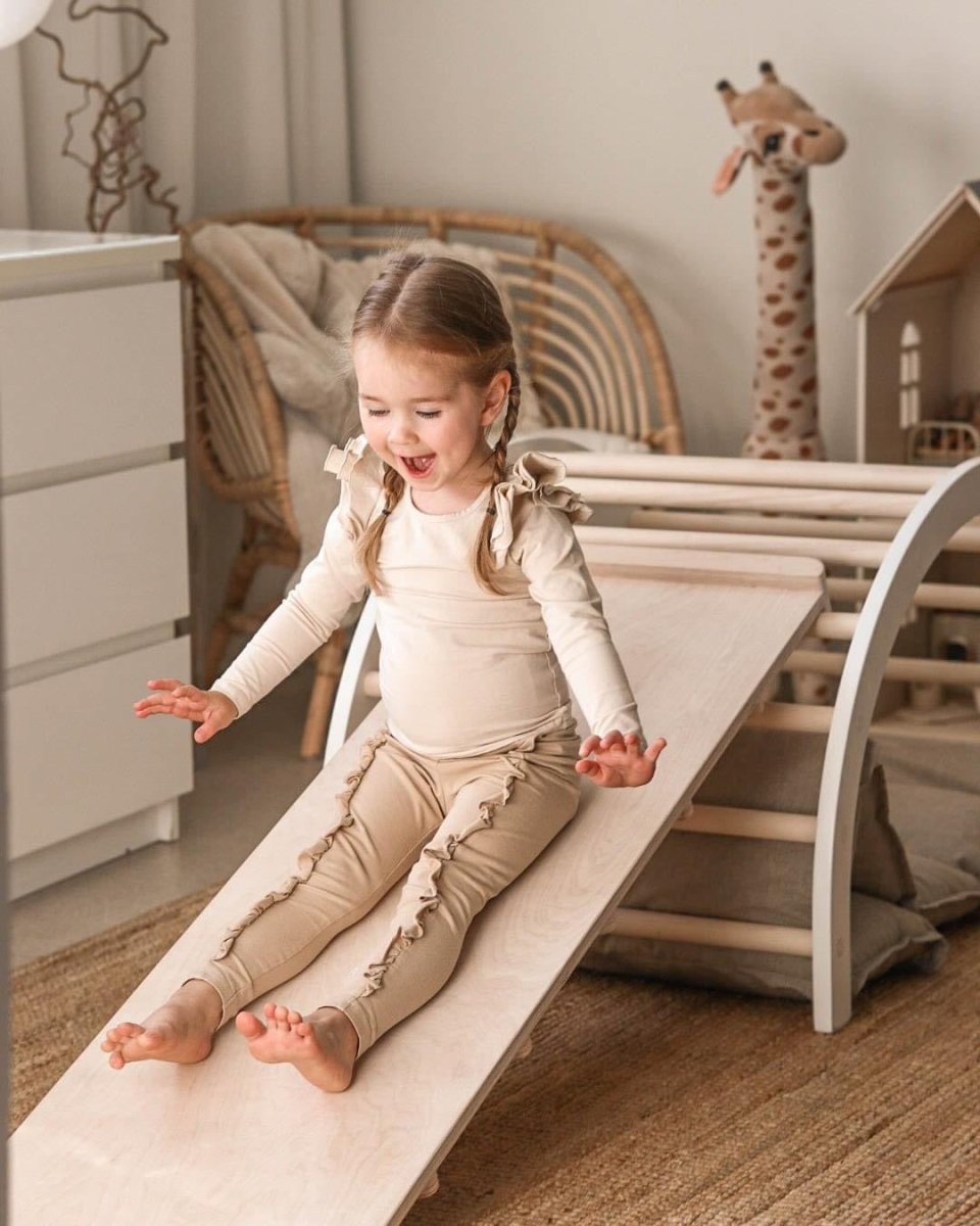 Arche D'Escalade En Bois Lischwert - 2 En 1 Avec Coussin, Pour Enfants 3 Ans+, Jeu D'Équilibre Intérieur/Extérieur