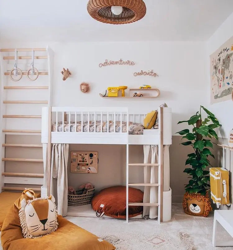 FITWOOD - Taimi Mini - Barres Murales Cadre Blanc - Barres De Bouleau