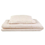 HIBOU HOME - Parure de Lit Ciel étoilé - Rose Clair / Or - Coton Bio