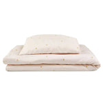 HIBOU HOME - Parure de Lit Couronnes - Rose Pâle/or