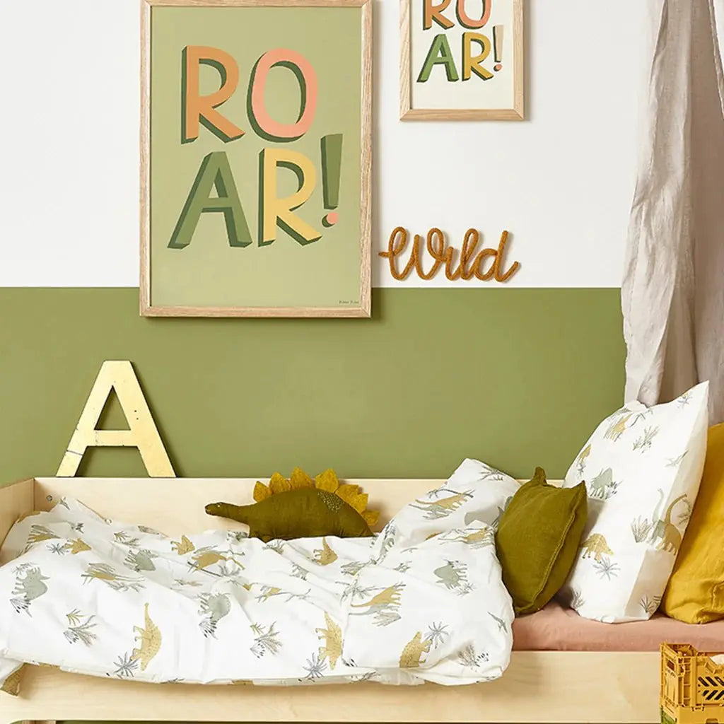 HIBOU HOME - Parure de Lit Dinosaure - Coton Bio