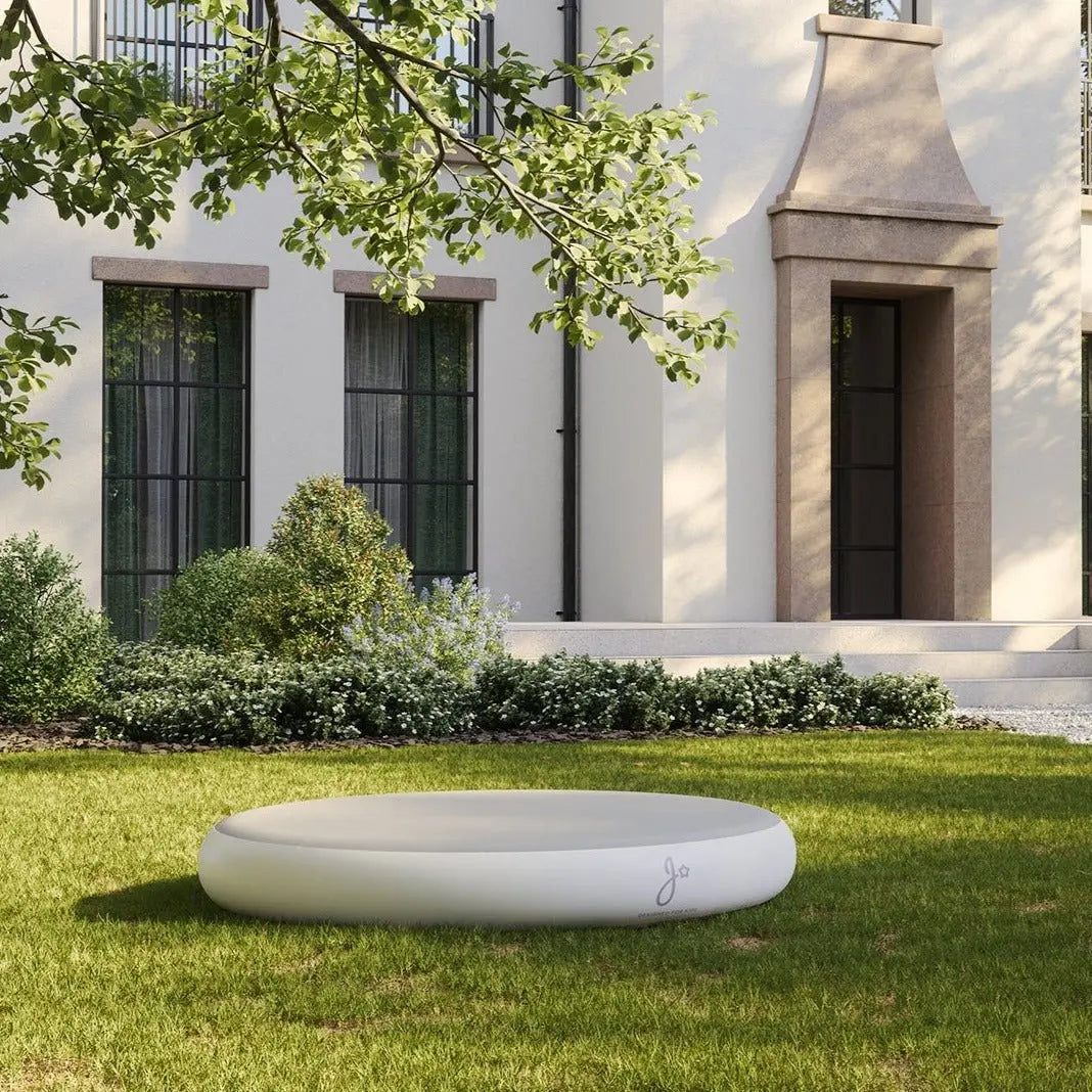 JUPIDUU - Jumpspot Trampoline D'Extérieur - Gris/blanc