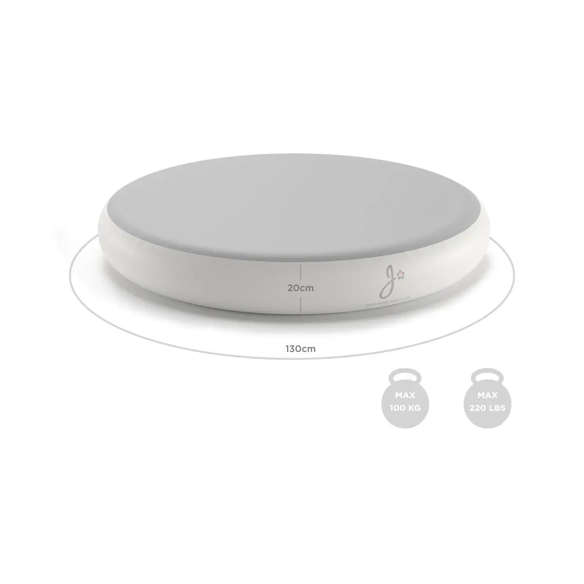 JUPIDUU - Jumpspot Trampoline D'Extérieur - Gris/blanc