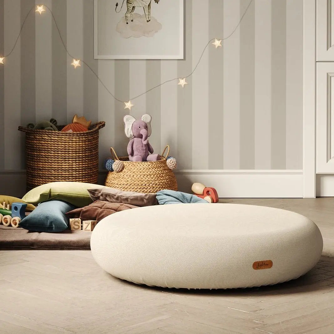 JUPIDUU - Jumpspot Trampoline D'Intérieur - Beige Foncé