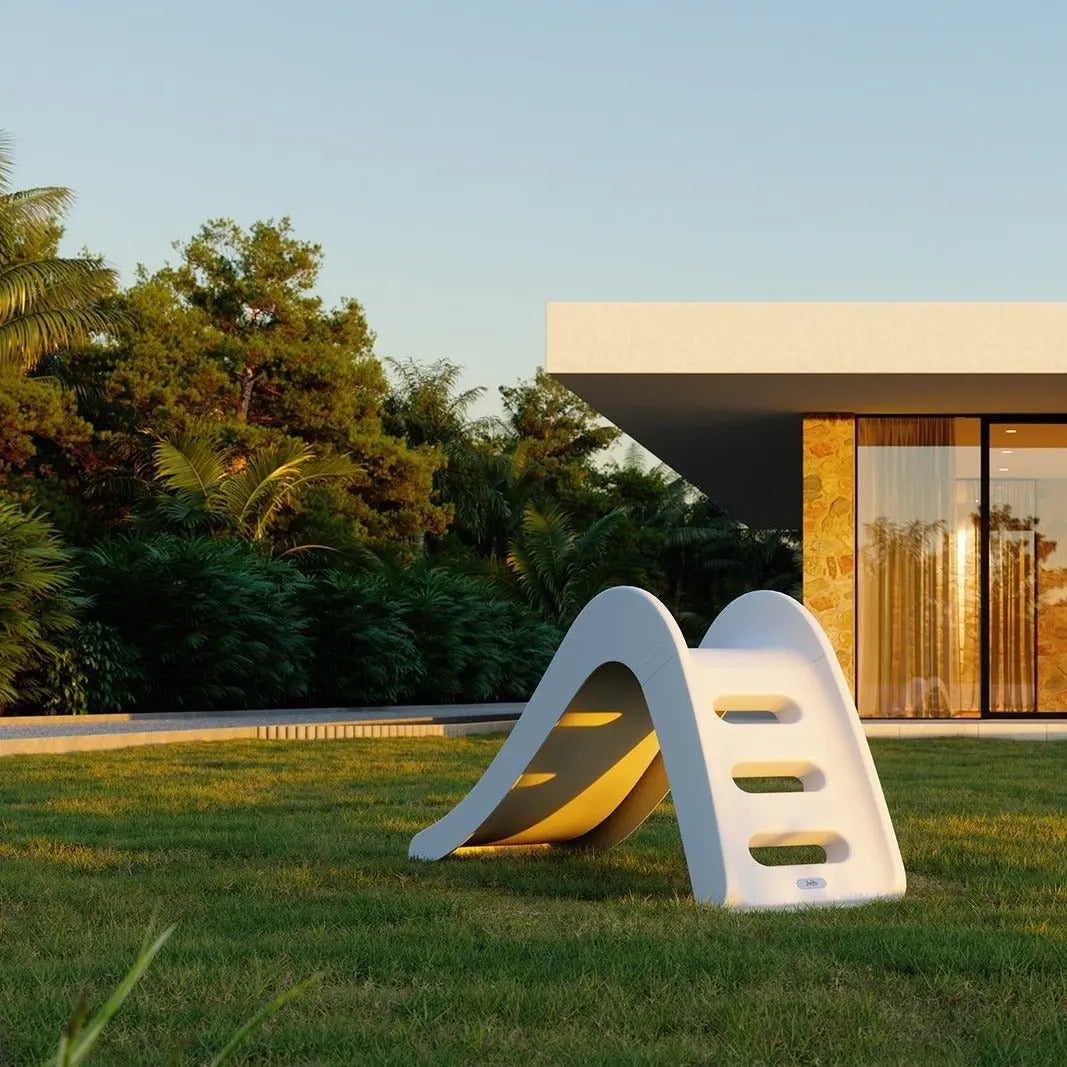 JUPIDUU - Toboggan D'Extérieur Pour Enfants - Blanc