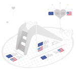 JUPIDUU - Toboggan Pour Enfants De L'éléphant Blanc