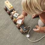 KID'S CONCEPT - Bloc Train En Bois Naturel