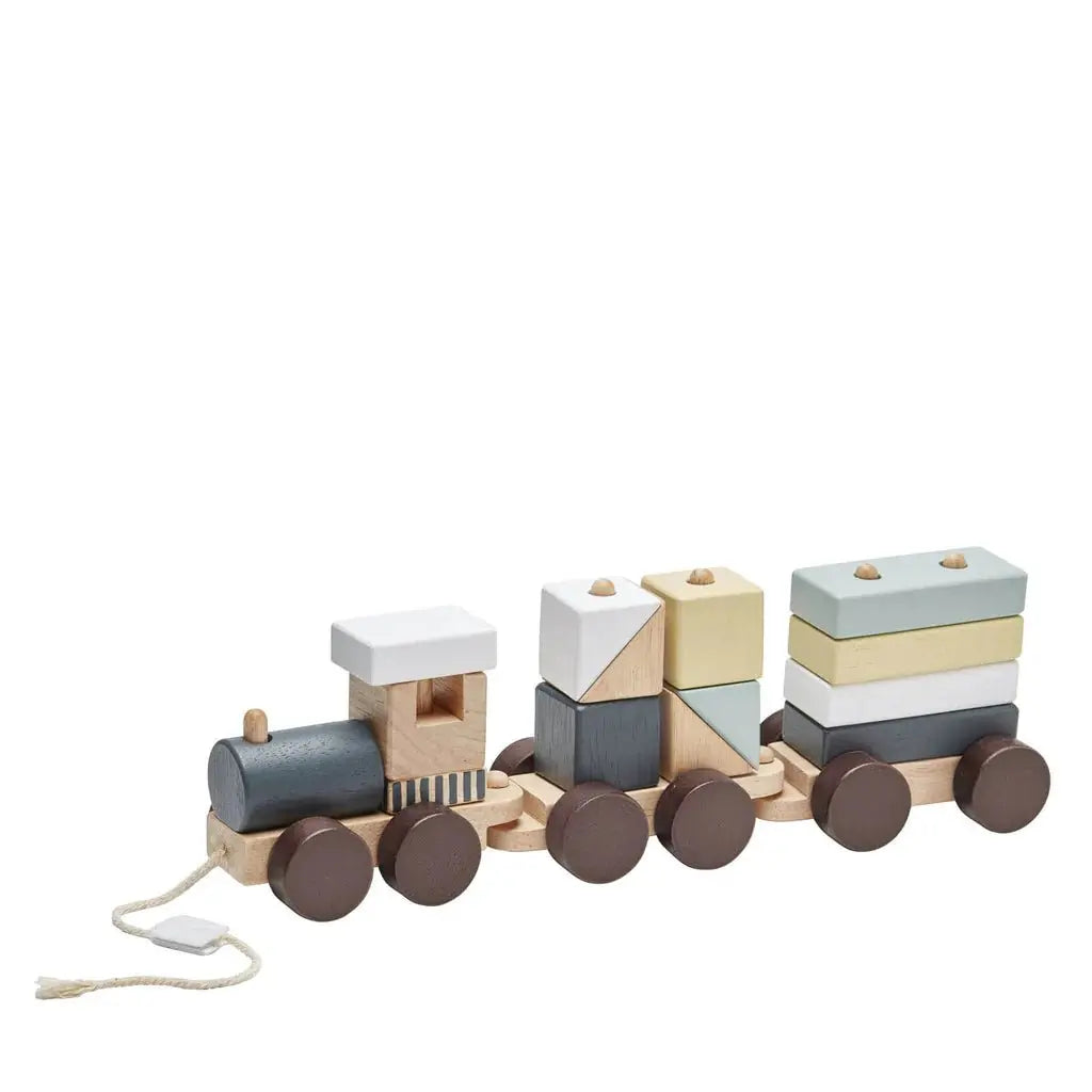 KID'S CONCEPT - Bloc Train En Bois Naturel