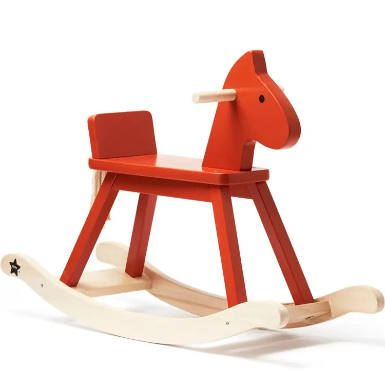 KID'S CONCEPT - Cheval à Bascule Orange Rouge CARL LARSSON