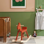 KID'S CONCEPT - Cheval à Bascule Orange Rouge CARL LARSSON