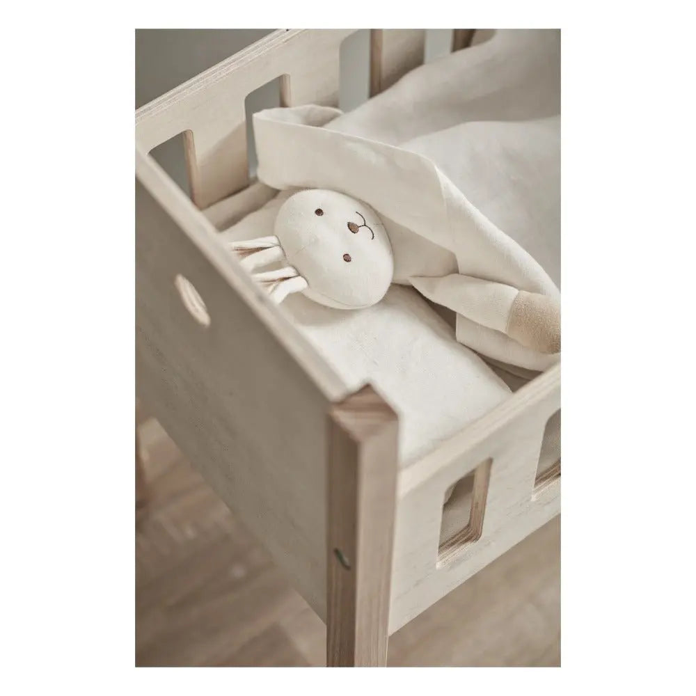 KID'S CONCEPT - Lit De Poupée Nature en Bois Avec Literie