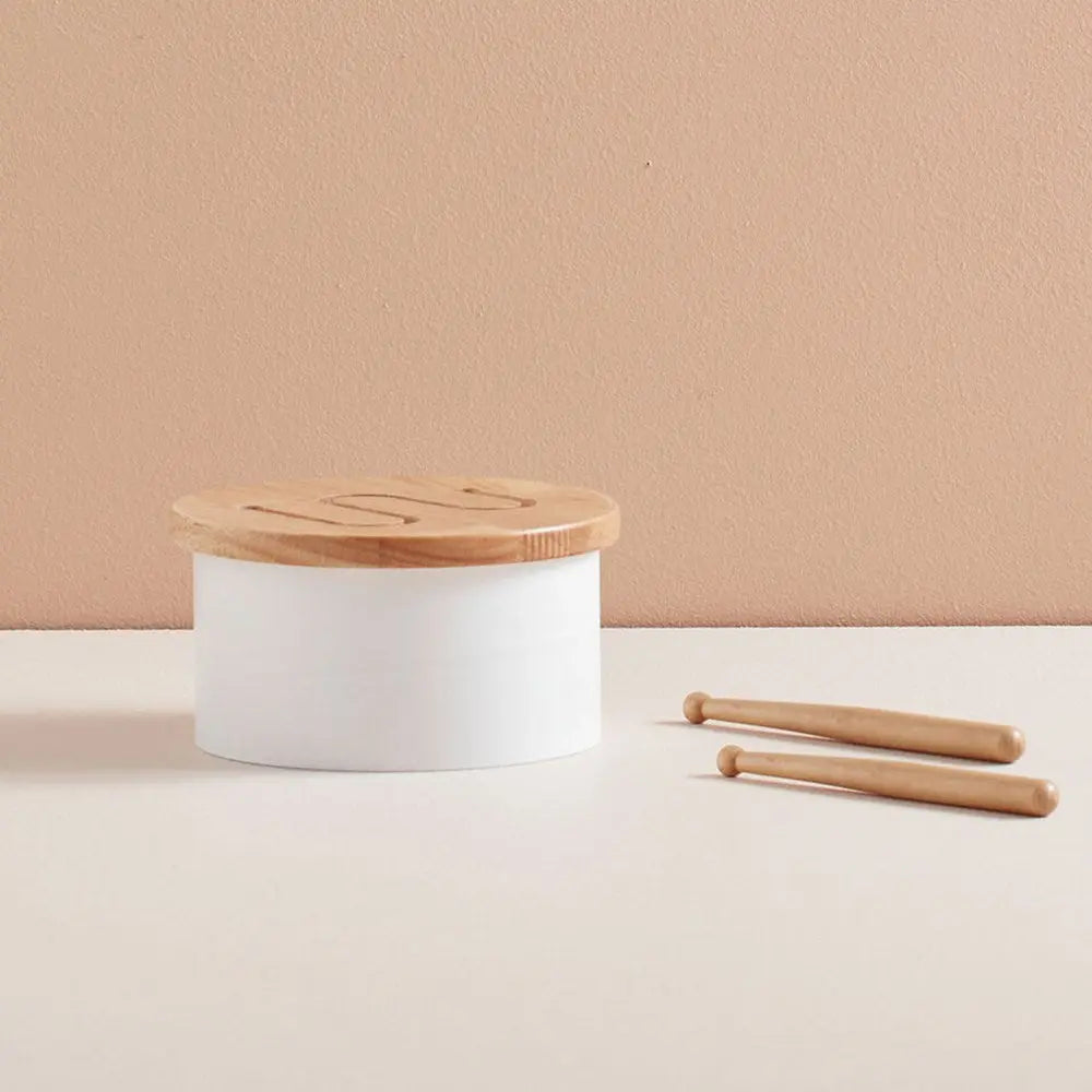 KID'S CONCEPT - Mini Tambour En Bois Blanc