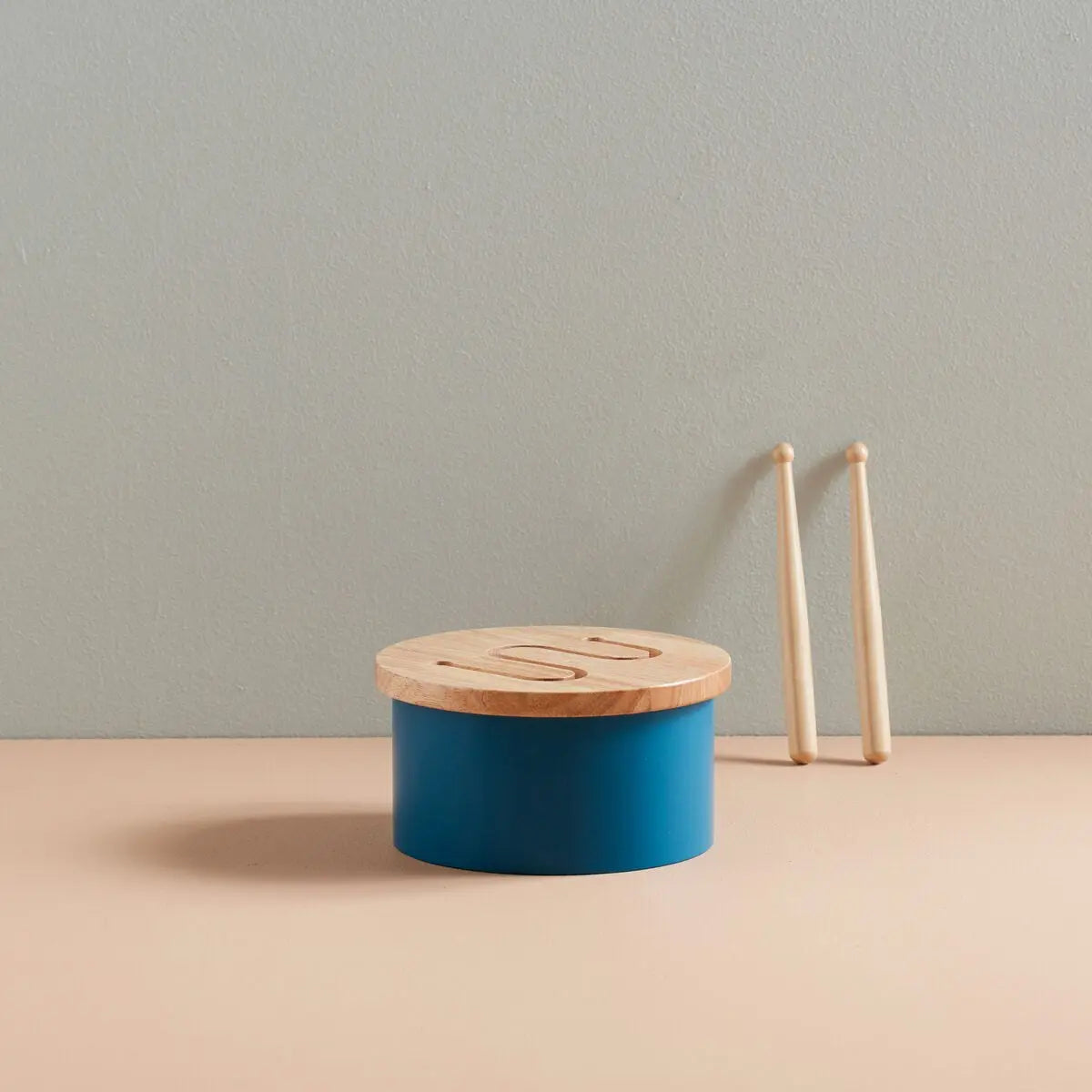 KID'S CONCEPT - Mini Tambour En Bois Bleu