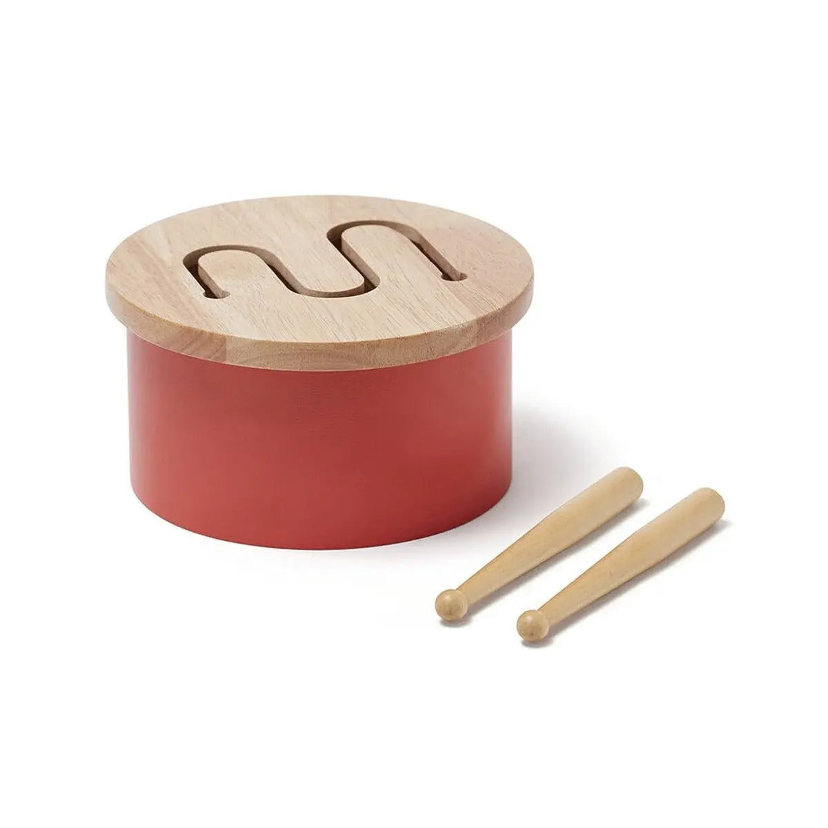 KID'S CONCEPT - Mini Tambour En Bois Rouge