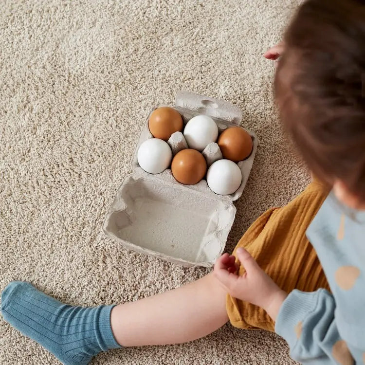 KID'S CONCEPT - Œufs En Bois 6 Pièces