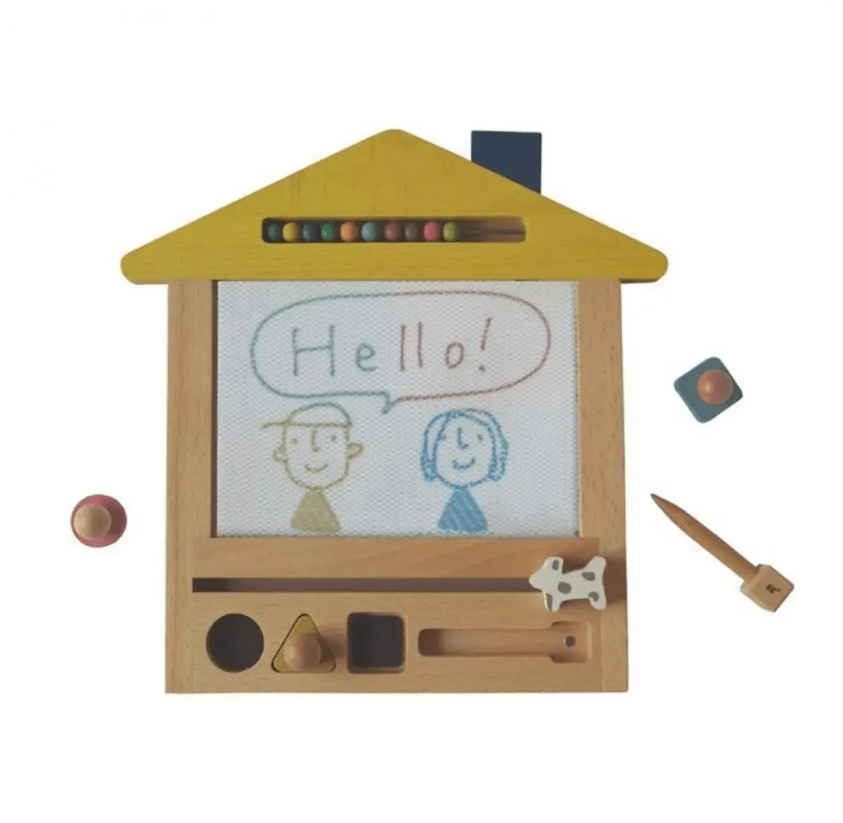 KIKO+ & GG* - Ardoise Magique Oekaki en Bois - Chien