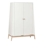 LEANDER - Armoire Luna, Large, Blanc/chêne