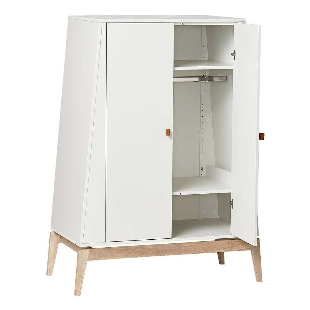 LEANDER - Armoire Luna, Small, Blanc/chêne
