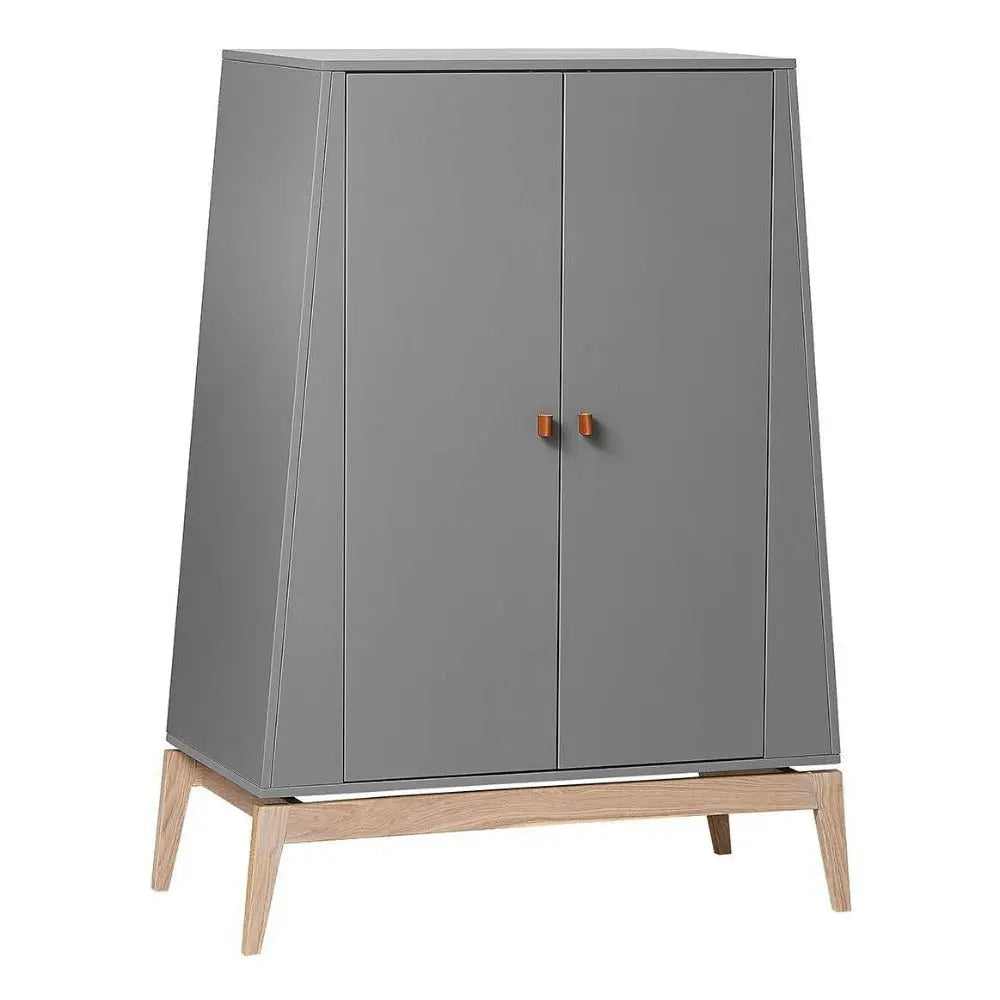 LEANDER - Armoire Luna, Small, Gris/chêne