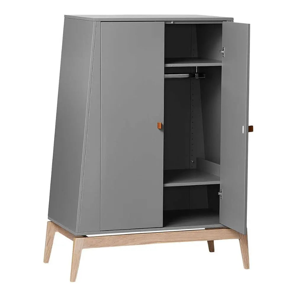 LEANDER - Armoire Luna, Small, Gris/chêne