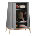 LEANDER - Armoire Luna, Small, Gris/chêne