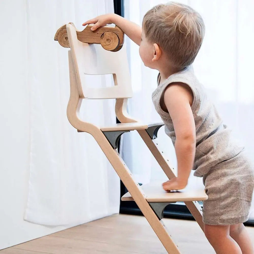 LEANDER - Chaise Haute Sans Arceau, Classic, Cérusé