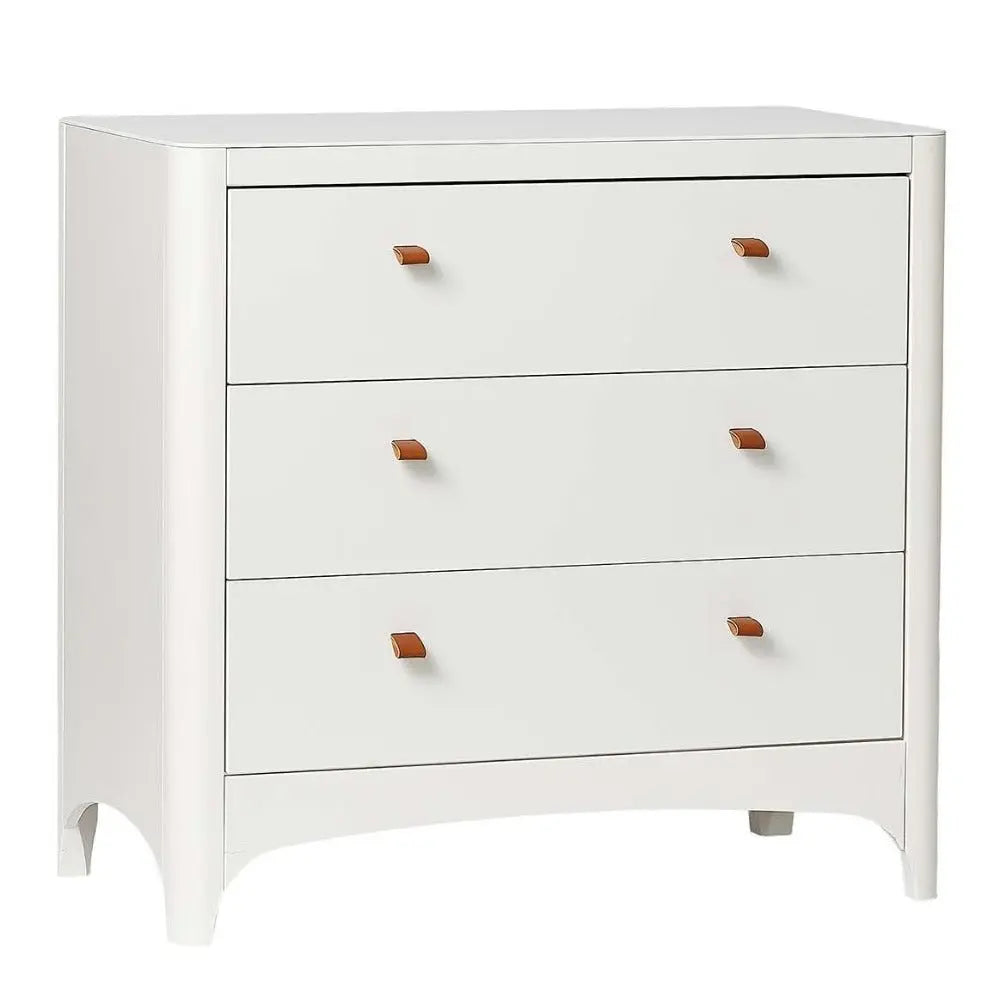 LEANDER - Commode 3 Tiroirs Classic, Blanc