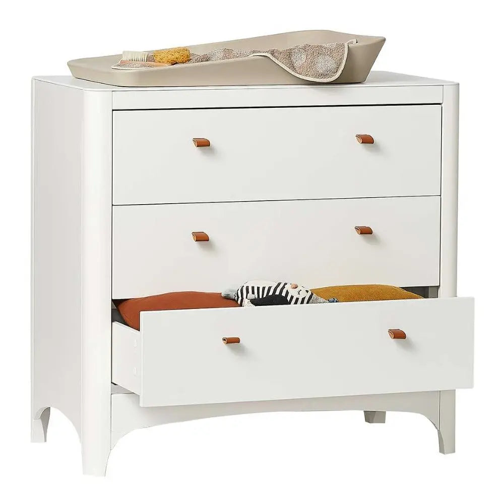 LEANDER - Commode 3 Tiroirs Classic, Blanc