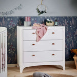 LEANDER - Commode 3 Tiroirs Classic, Blanc