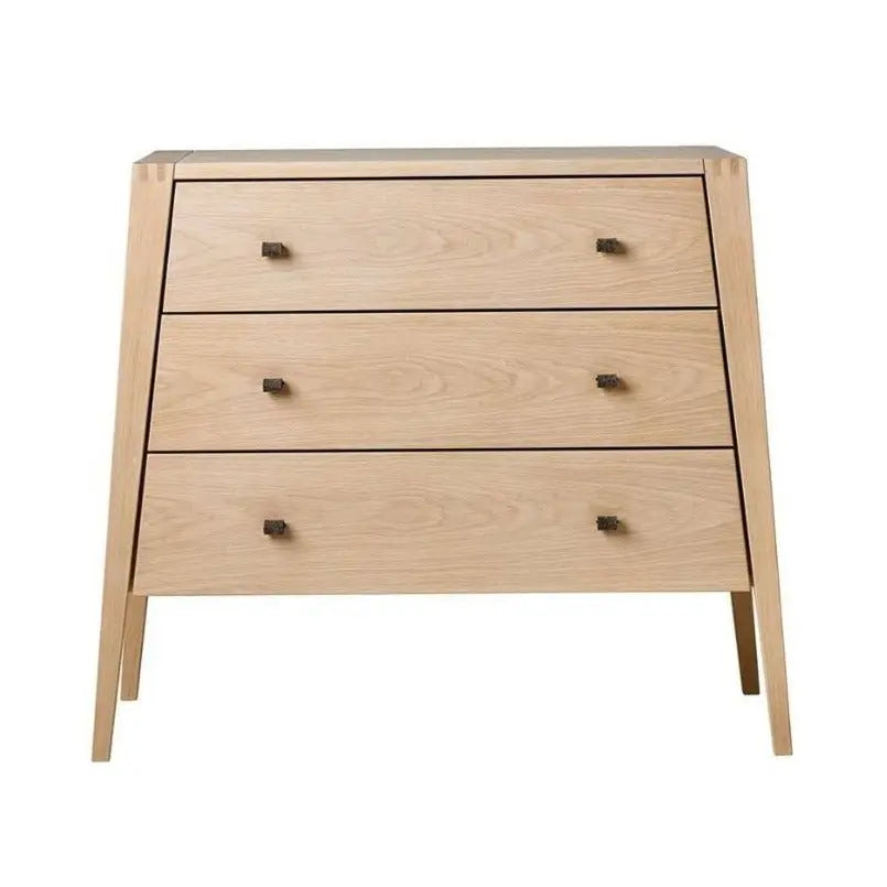 LEANDER - Commode 3 Tiroirs Linea, Chêne