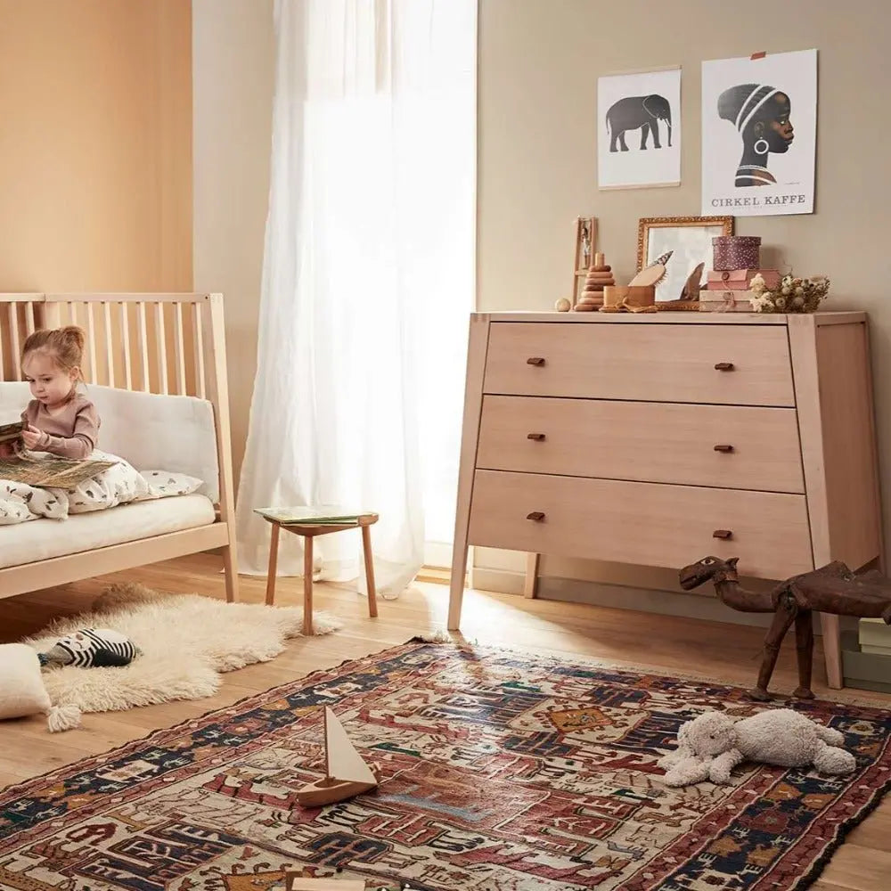 LEANDER - Commode 3 Tiroirs Linea, Hêtre