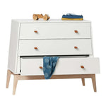 LEANDER - Commode 3 Tiroirs Luna™, Blanc/chêne