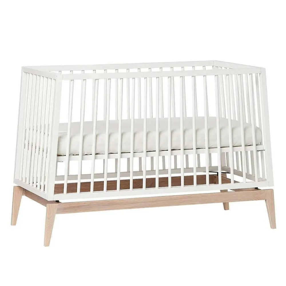 LEANDER - Lit Bébé Luna, 120cm, Blanc/chêne