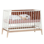 LEANDER - Lit Bébé Luna, 120cm, Blanc/chêne