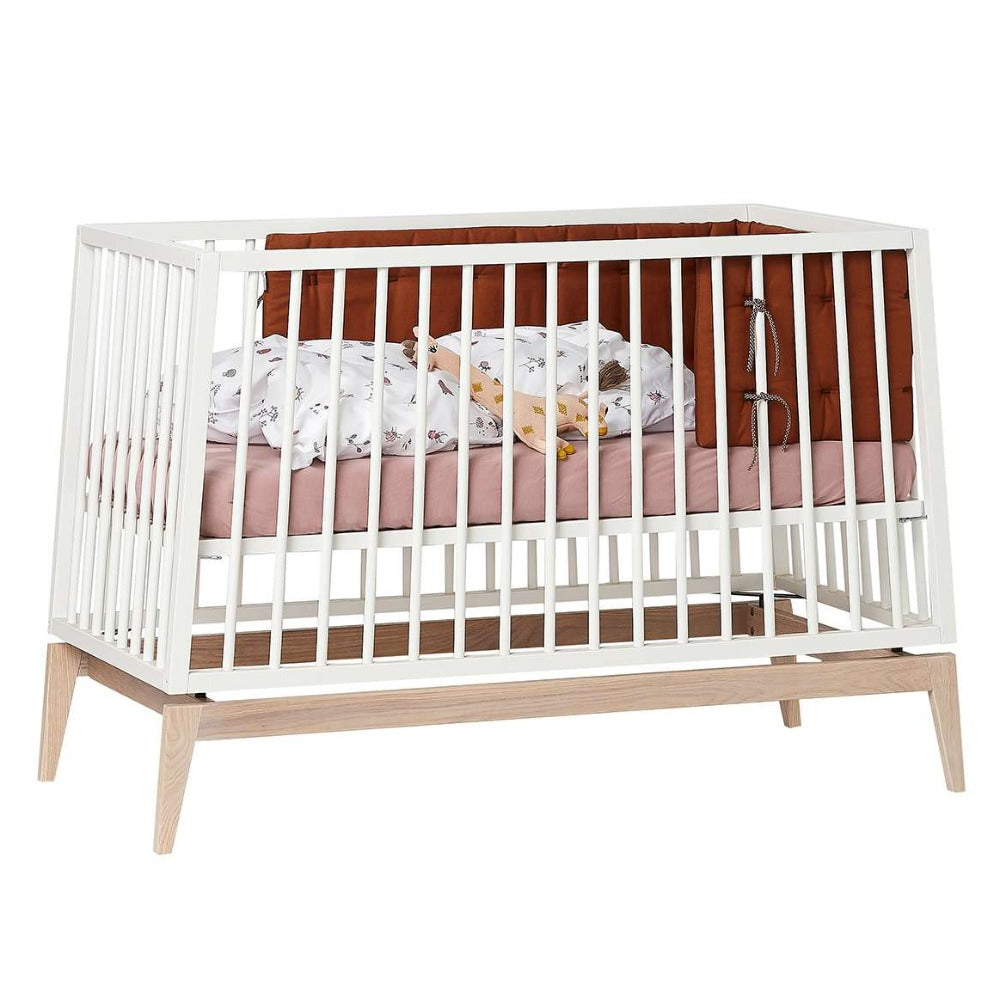LEANDER - Lit Bébé Luna, 120cm, Blanc/chêne