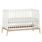 LEANDER - Lit Bébé Luna, 120cm, Blanc/chêne