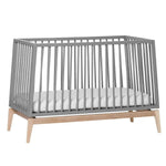 LEANDER - Lit Bébé Luna, 120x60 Cm, Gris/chêne