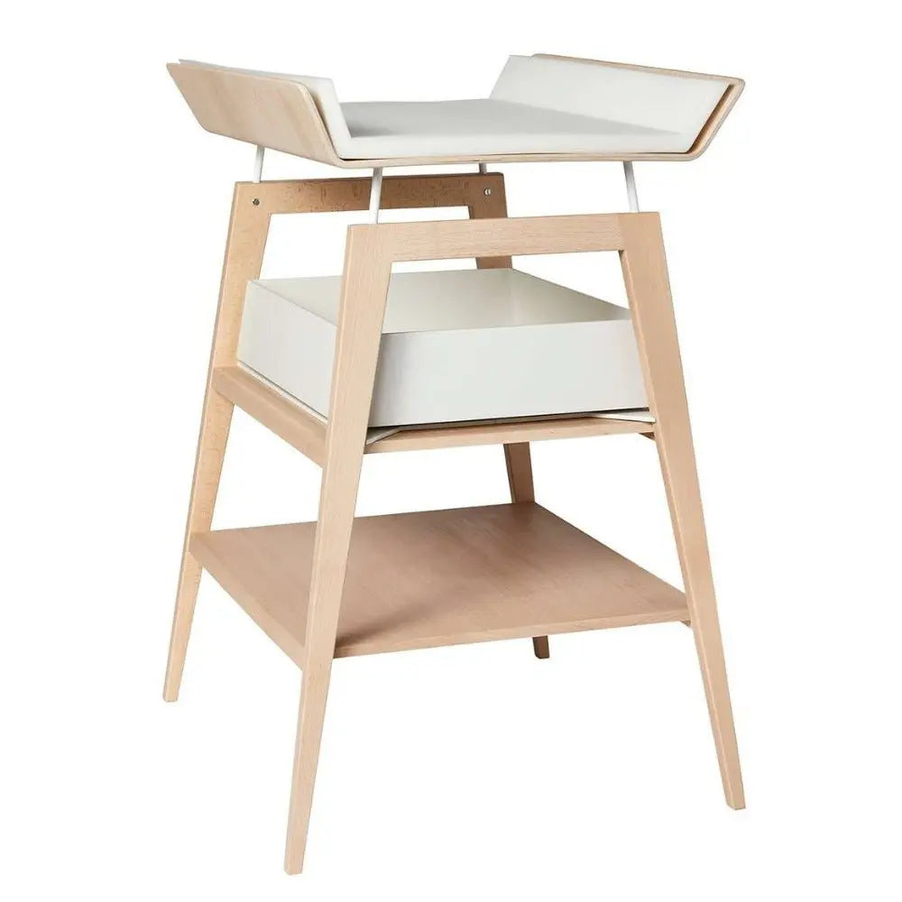 LEANDER - Table À Langer Linea Avec Matelas, Hêtre