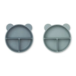 LIEWOOD - 2 Bols À Compartiment Connie - Blue Whale Mix