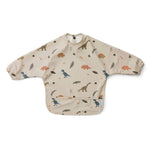 LIEWOOD - Bavoir à Manches Merle - Dino Dark Sandy Mix