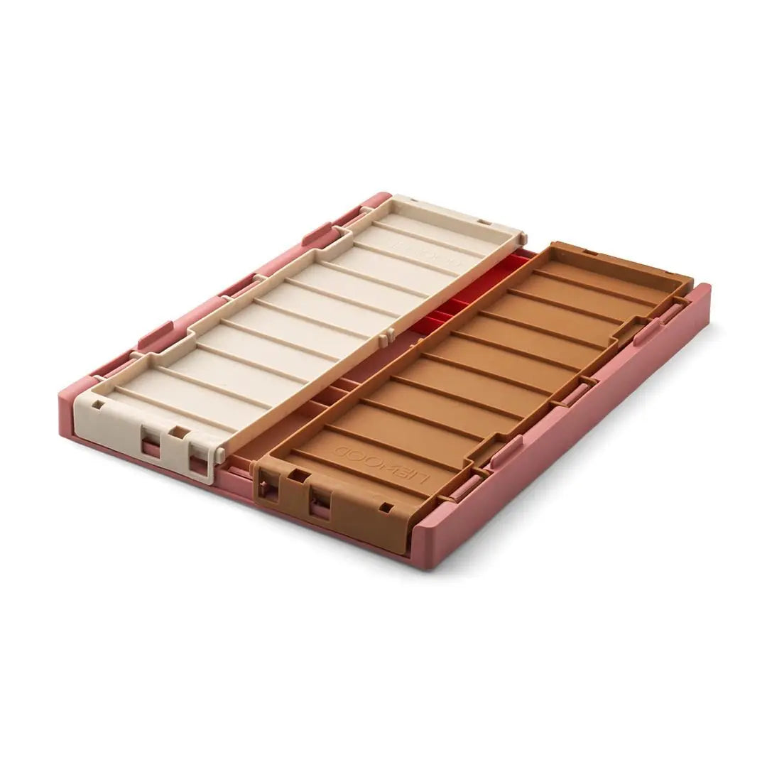 LIEWOOD - Caisse de Rangement Pliable Taille L - Framboise Multi Mix