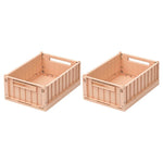LIEWOOD - Caisse de Rangement Pliable Weston M - Rose Toscane