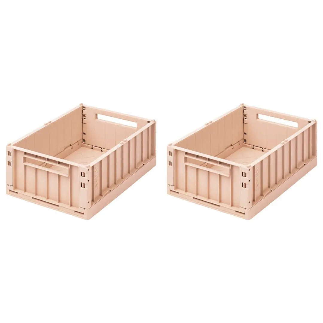 LIEWOOD - Caisse de Rangement Pliable Weston M - Set de 2 - Rose