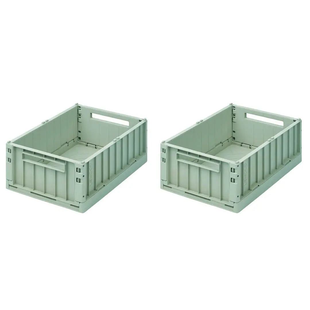 LIEWOOD - Caisse de Rangement Pliable Weston S - Peppermint - Set de 2