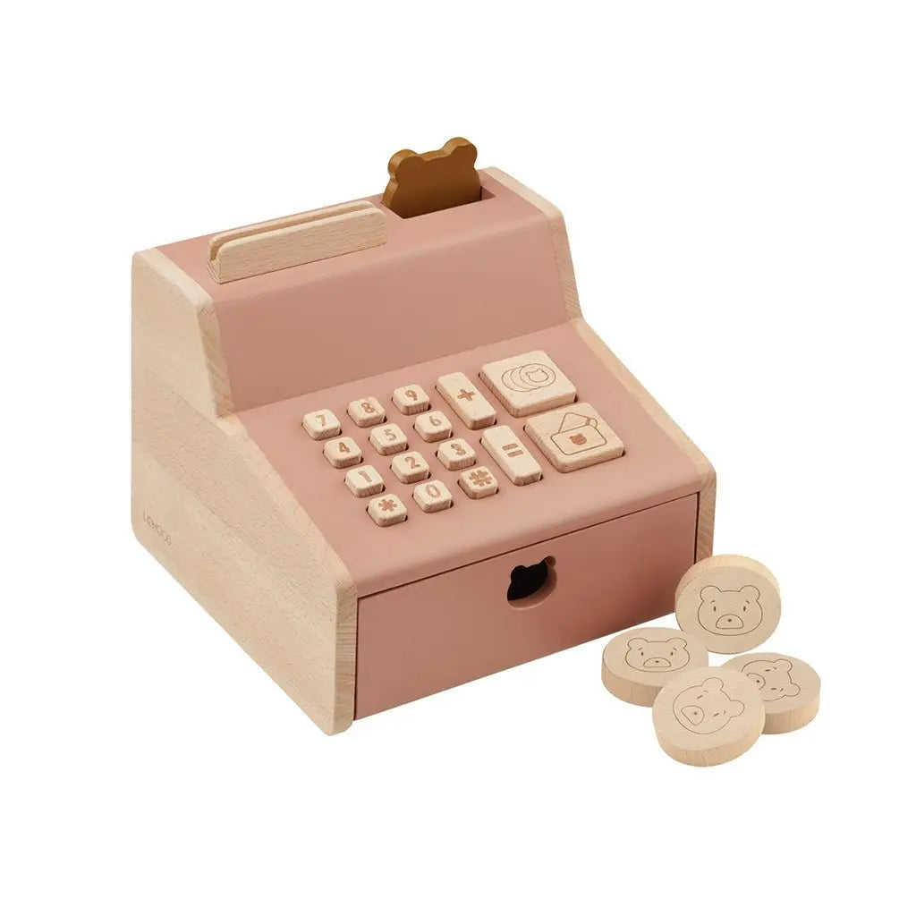 LIEWOOD - Caisse Enregistreuse Buck En Bois - Rose Toscane