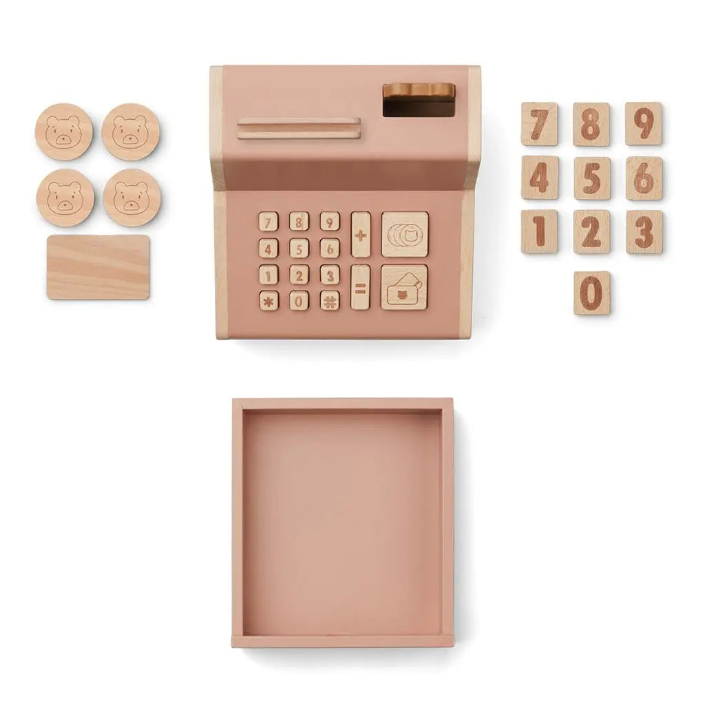 LIEWOOD - Caisse Enregistreuse Buck En Bois - Rose Toscane